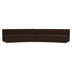 Naomi 2 Piece Concave Modular Sectional Dark Brown from Moe