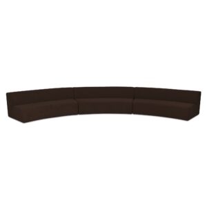 Naomi 3 Piece Concave Modular Sectional Dark Brown from Moe