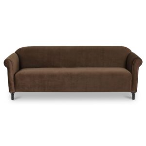 Harmony Sofa Dark Brown Faux Mohair from Moe