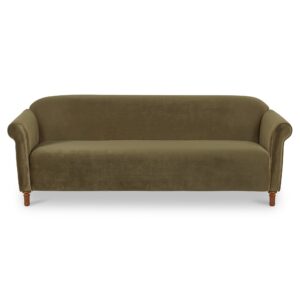 Harmony Sofa Dark Green Faux Mohair from Moe