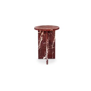 Grace Accent Table Rosso Levante Marble from Moe