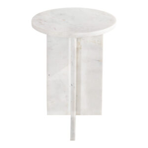 Grace Accent Table White Marble from Moe
