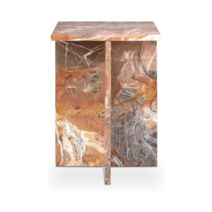 Blair Accent Table Orange Levante Marble from Moe