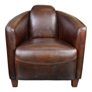Salzburg Club Chair Dark Brown Leather from Moe