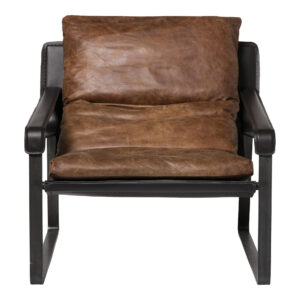 Connor Club Chair Open Road Brown Leather from Moe