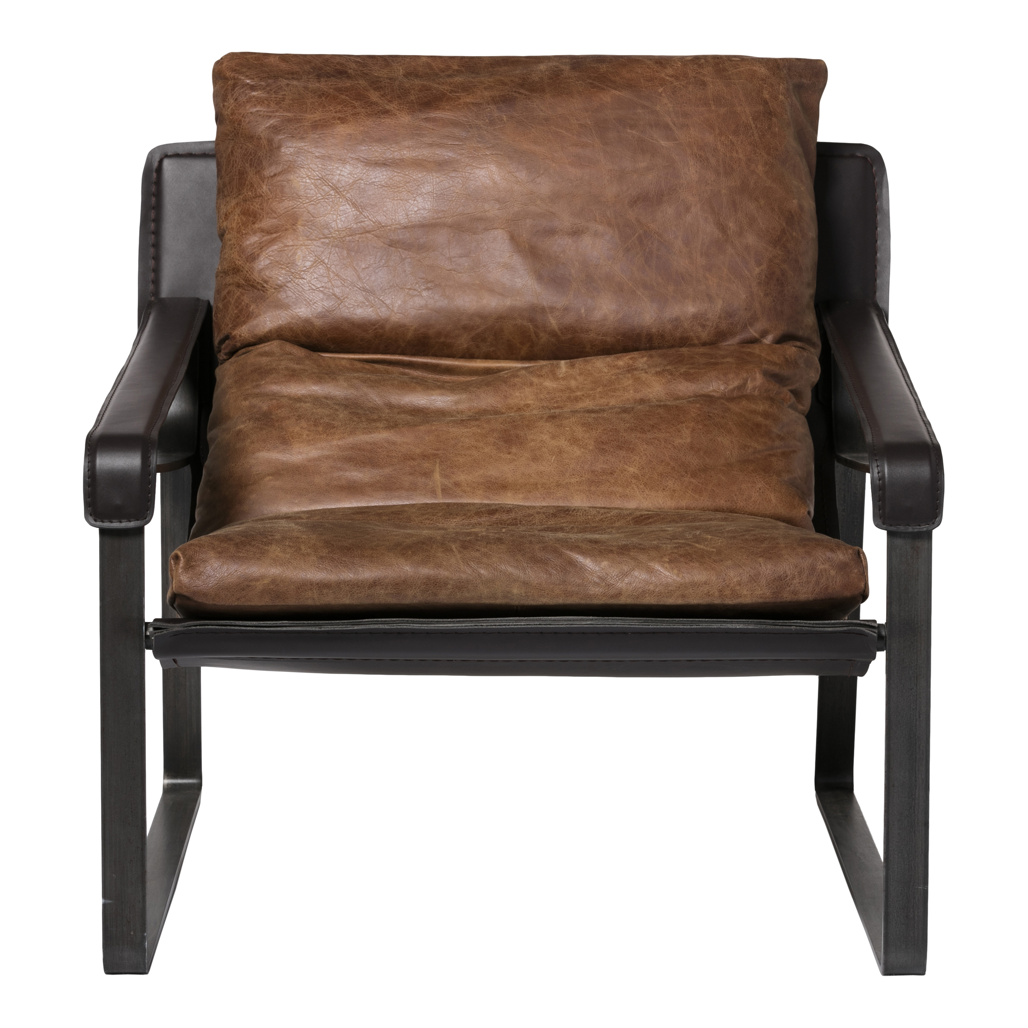 Connor Club Chair Open Road Brown Leather