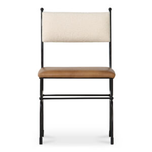 Posta Dining Chair Brown Leather from Moe