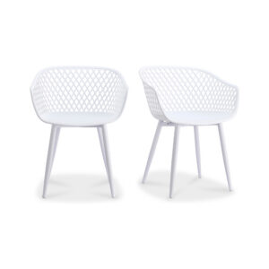 Piazza Outdoor Chair White - Set Of Two from Moe