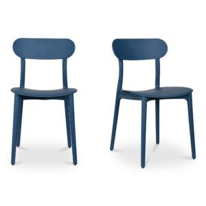 Kent Outdoor Dining Chair Navy - Set Of Two from Moe