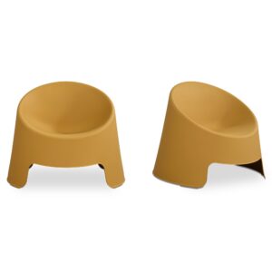 Nolla Outdoor Accent Chair Set of Two Yellow from Moe