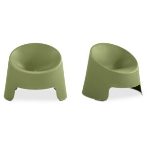 Nolla Outdoor Accent Chair Set of Two Green from Moe