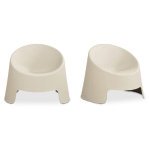 Nolla Outdoor Accent Chair Set of Two Light Grey from Moe