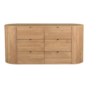 Theo 6 Drawer Dresser Natural from Moe