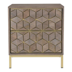 Corolla Nightstand Light Grey from Moe