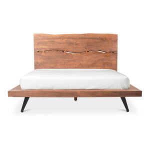 Madagascar Queen Platform Bed Brown from Moe