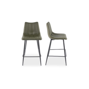 Alibi Counter Stool Dark Green - Set Of Two from Moe