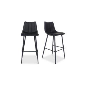 Alibi Bar Stool Matte Black - Set Of Two from Moe