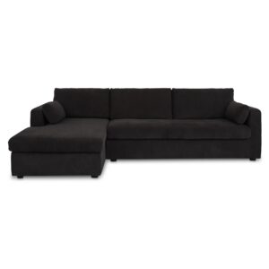 Burrow Sleeper Sectional With Storage Chaise Black Left from Moe