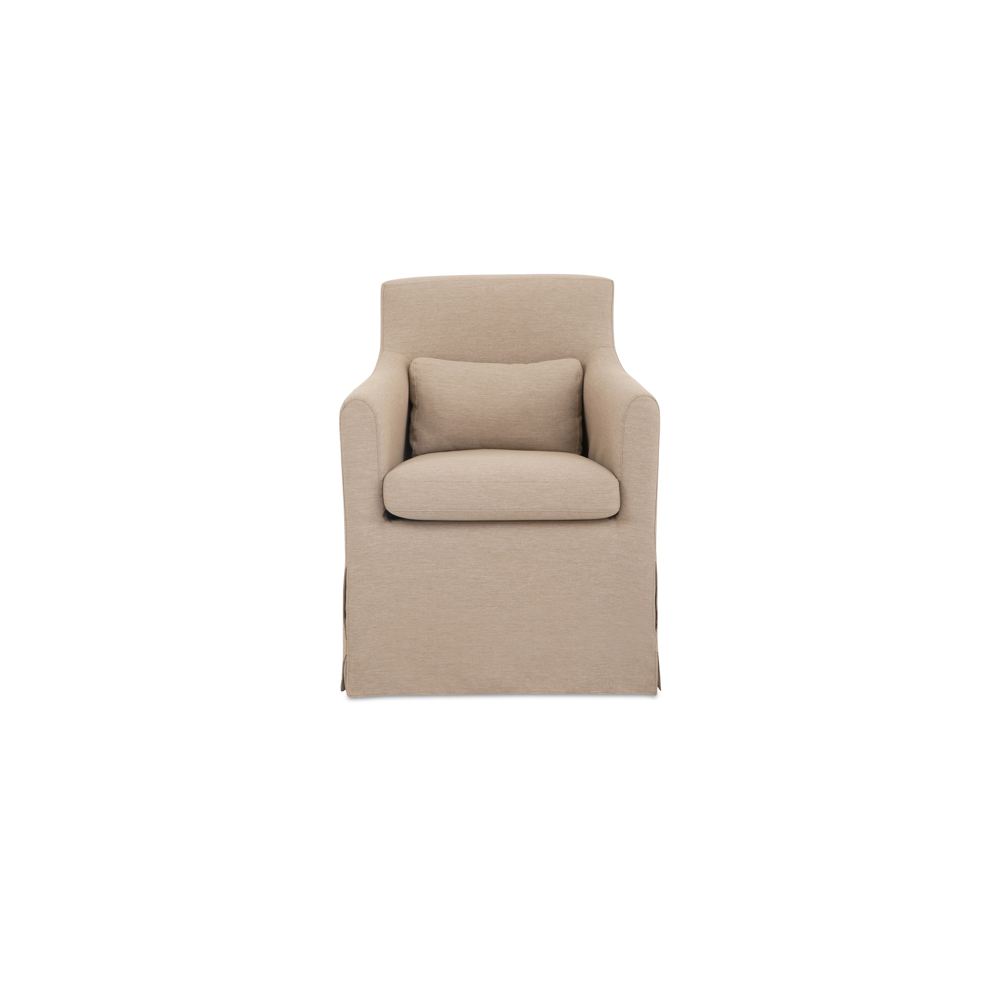 Lydia Outdoor Slipcover Dining Chair Light Brown