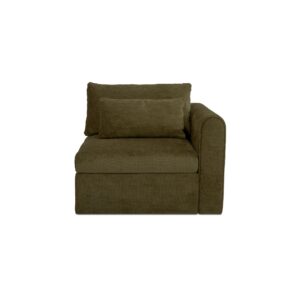 Swift Right Arm Facing Chair Dark Green from Moe