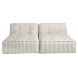Sunseeker 2 Piece Outdoor Sun Lounger Brown Stripe from Moe