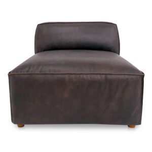 Form Slipper Chair Espresso Brown Leather from Moe