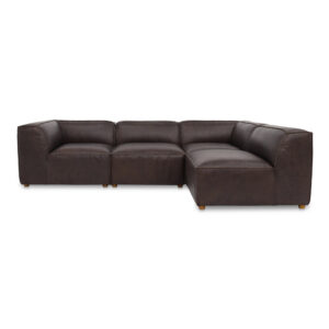 Form Signature Modular Sectional Espresso Brown Leather from Moe