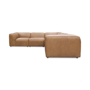 Form Classic L-Shaped Modular Sectional Sonoran Tan Leather from Moe