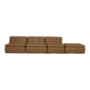Lino Lounge Modular Sectional Tan Leather from Moe