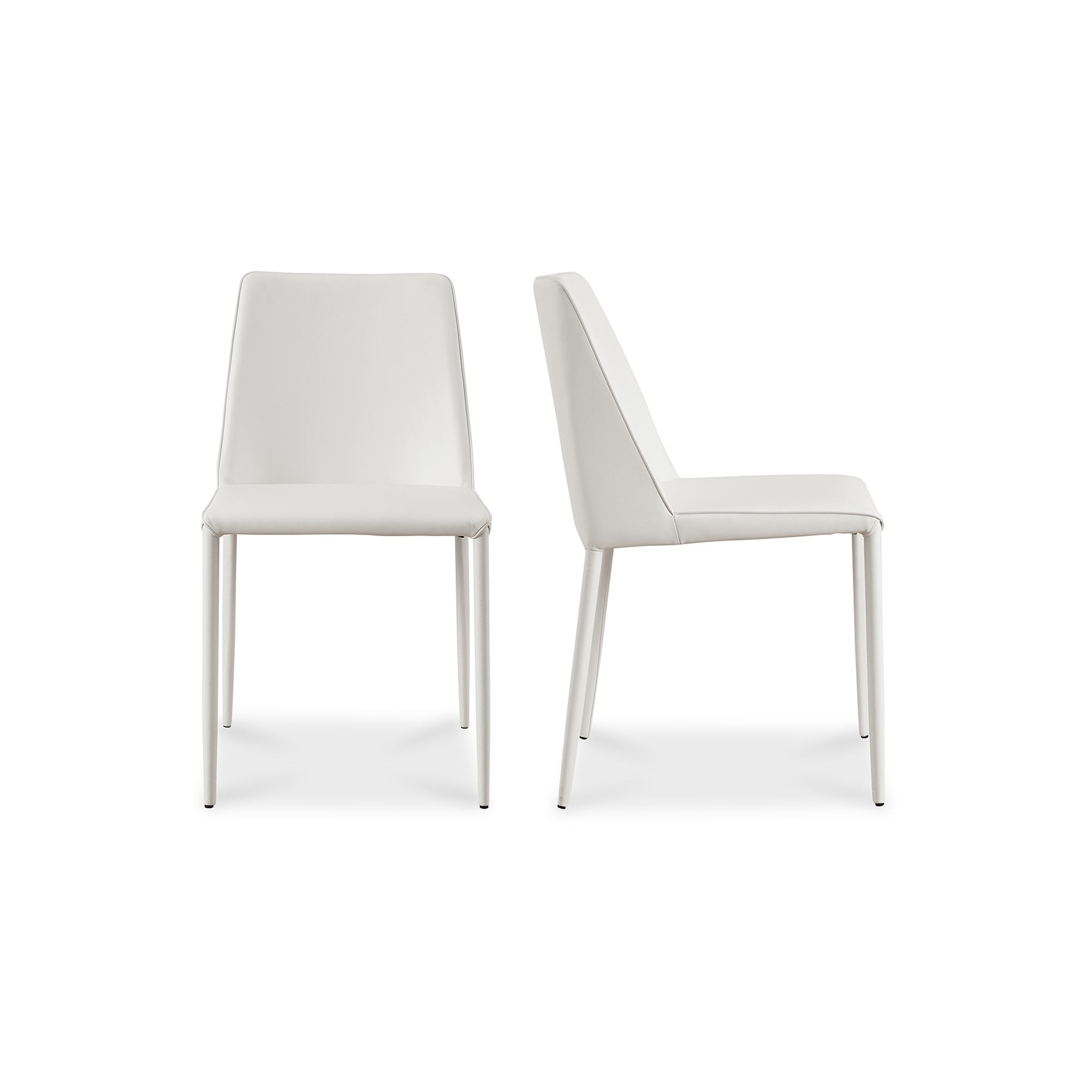 Nora Dining Chair White Vegan Leather – Set Of Two