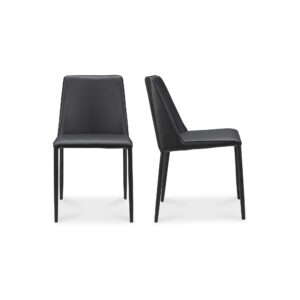 Nora Dining Chair Black Vegan Leather - Set Of Two from Moe