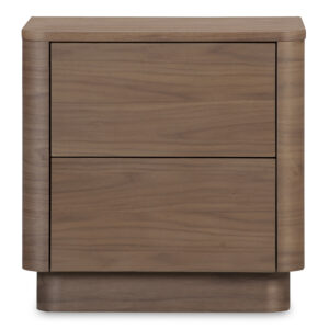Round Off Tall Nightstand Walnut Brown from Moe