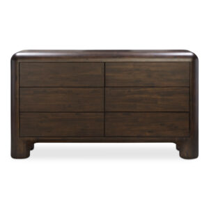Rowan 6 Drawer Dresser Dark Brown from Moe
