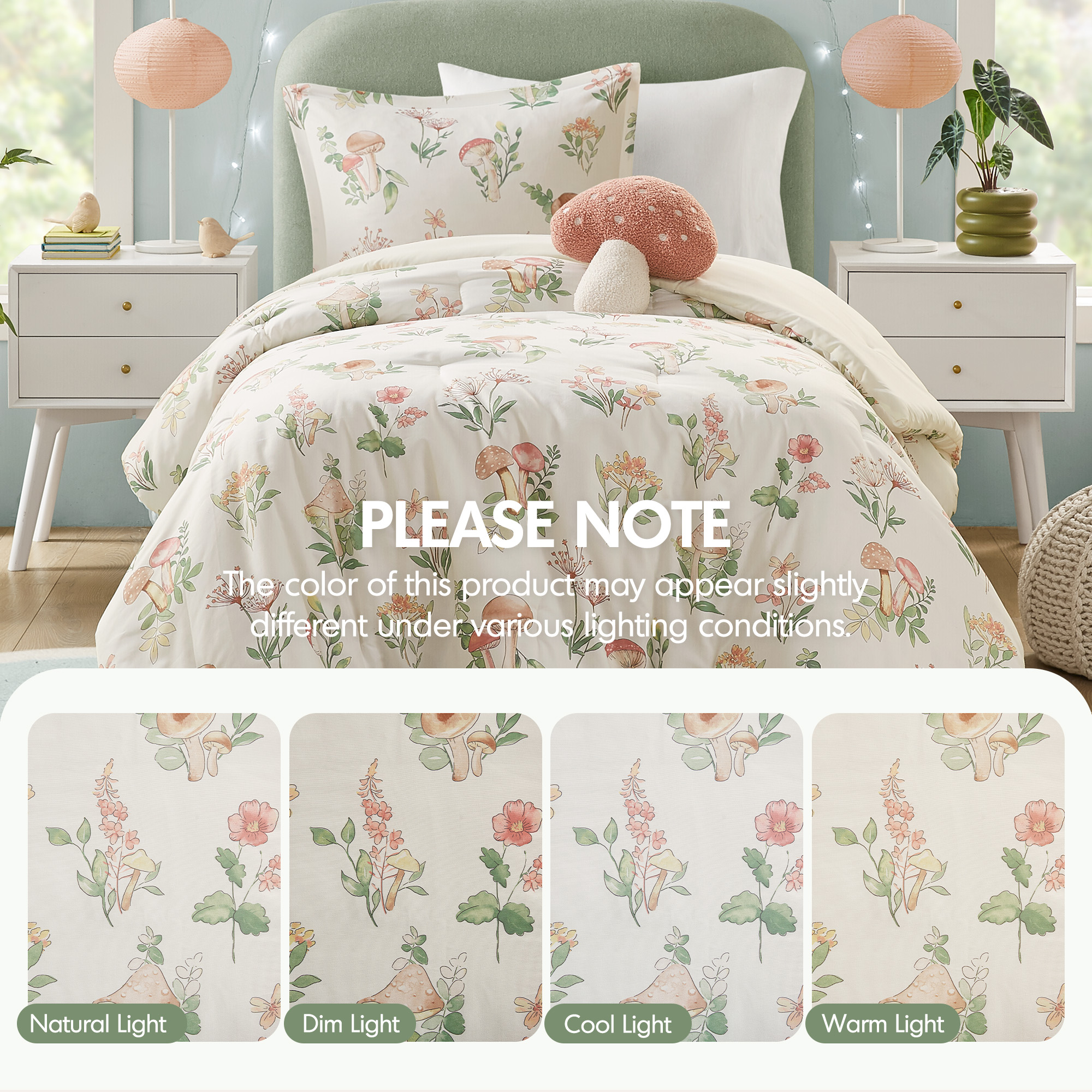 Gwen Mushroom Garden Comforter Set