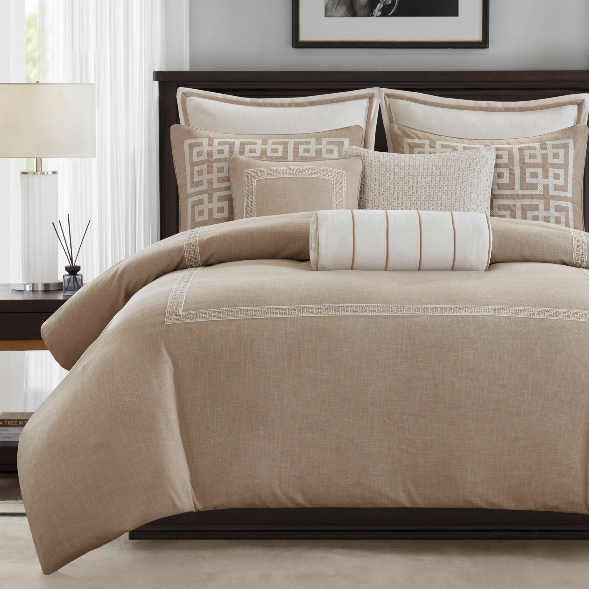 Jarvis Embroidery Oversized Duvet Style Comforter Set