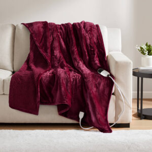 Heated Microlight to Berber Throw from Beautyrest in  Red. Heated Microlight to Berber Throw from Beautyrest in  Red. Heated Microlight to Berber Throw from Beautyrest in  Red. Heated Microlight to Berber Throw from Beautyrest in  Red. Heated Microlight to Berber Throw from Beautyrest in  Red.