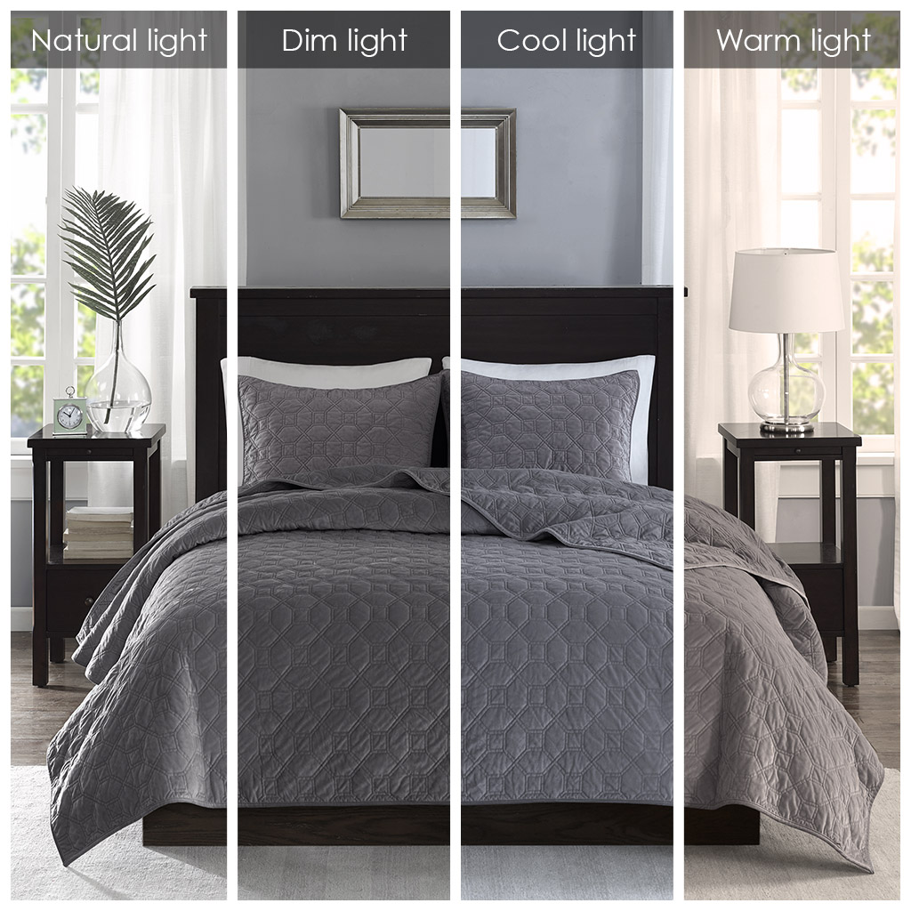 Harper 3 Piece Velvet Quilt Set