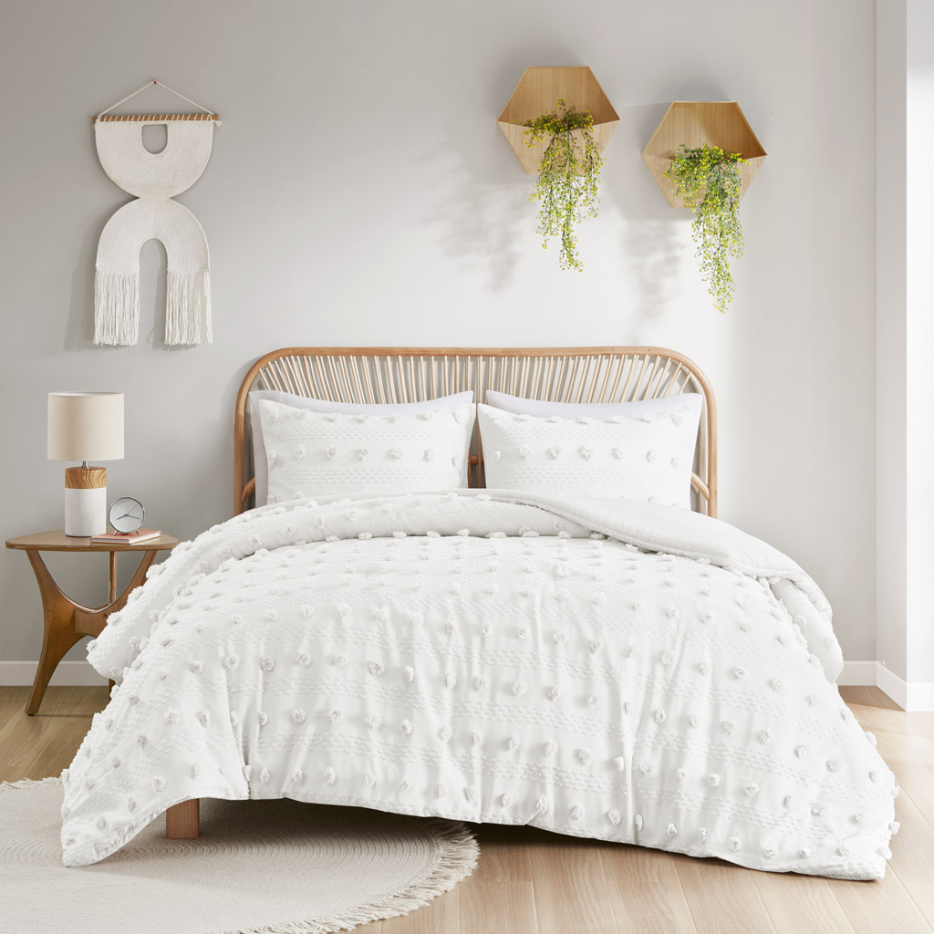 Lucy Clip Jacquard Duvet Cover Set