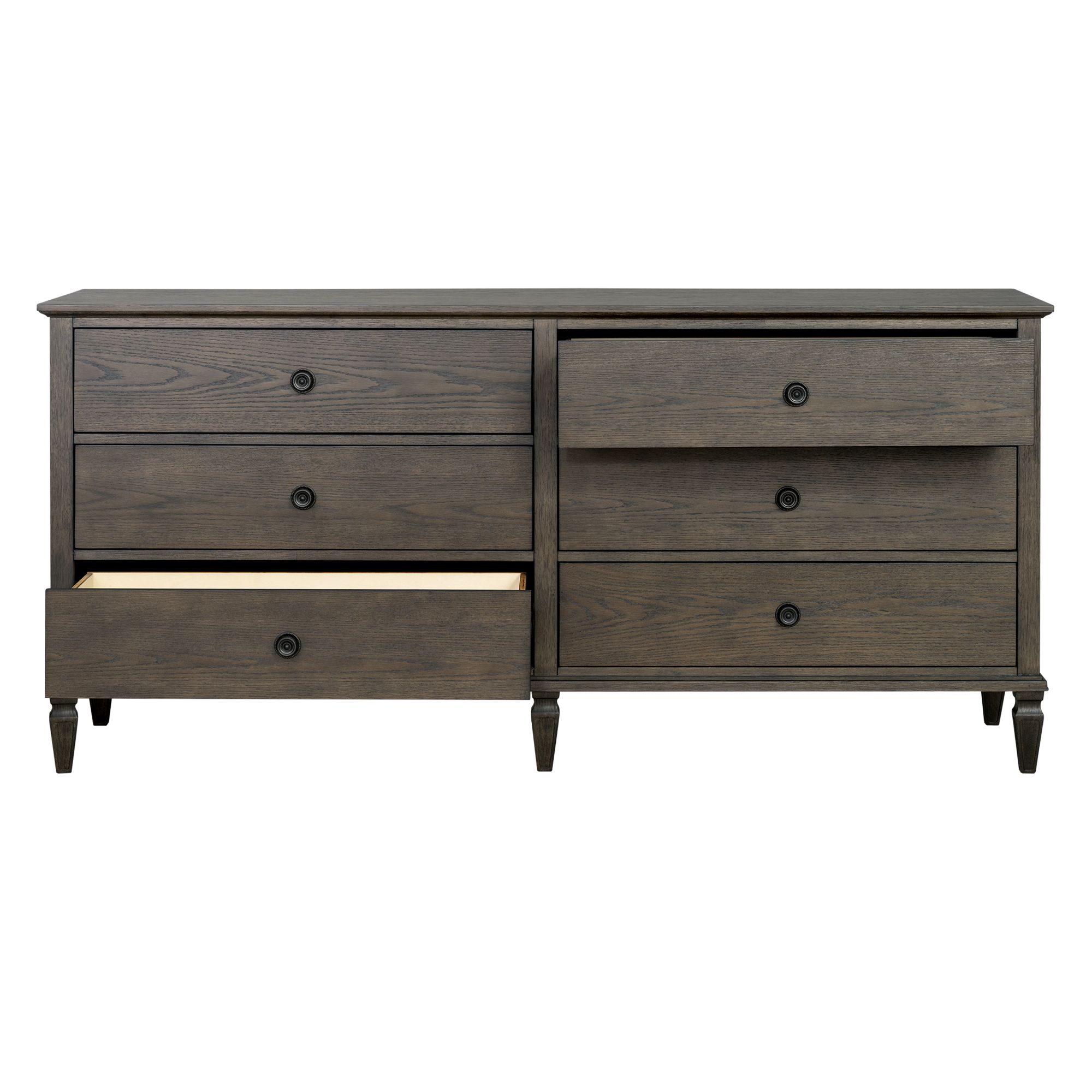 Victoria 6-drawer wood dresser (70″)