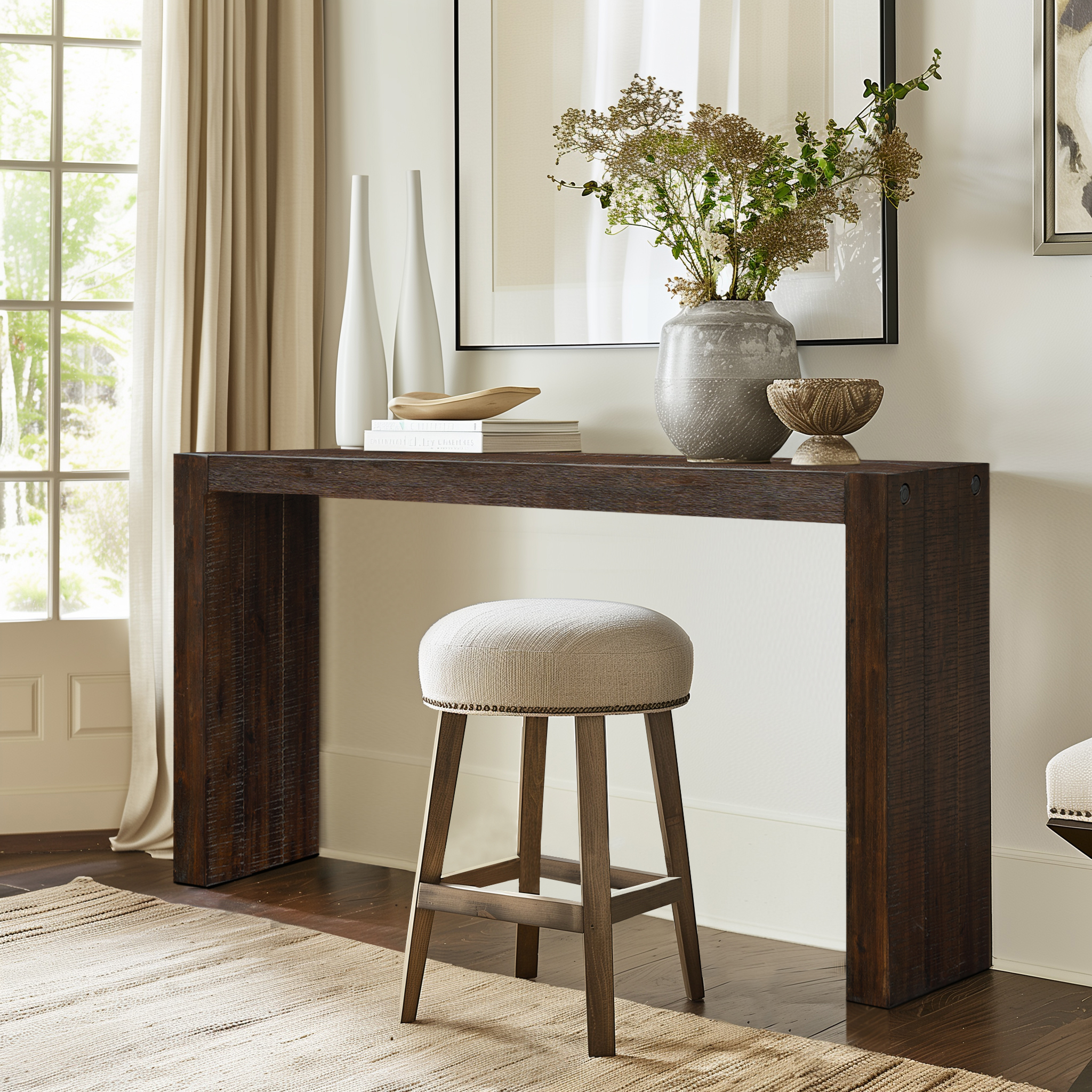Monterey Counter-Height Wood Console Table (64″W)