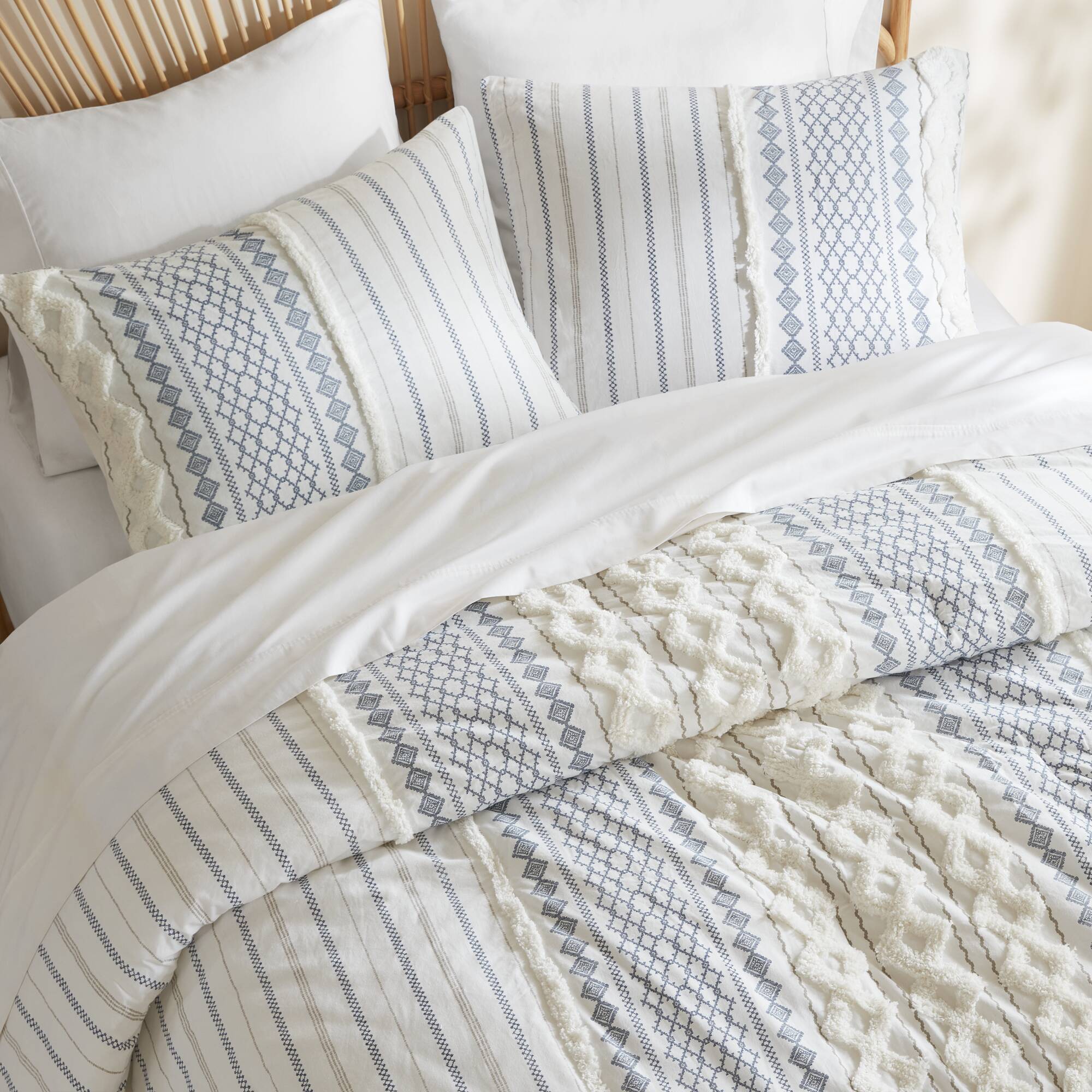 Imani Cotton Printed Comforter Set with Chenille