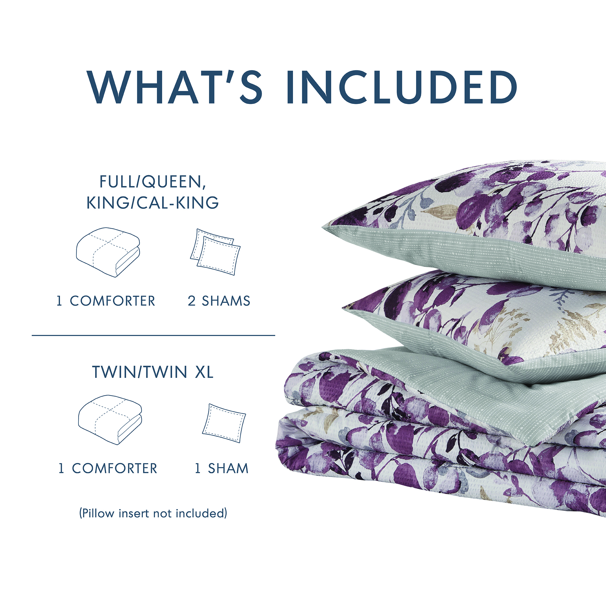 Gabby Reversible Floral Botanical Seersucker Comforter Set