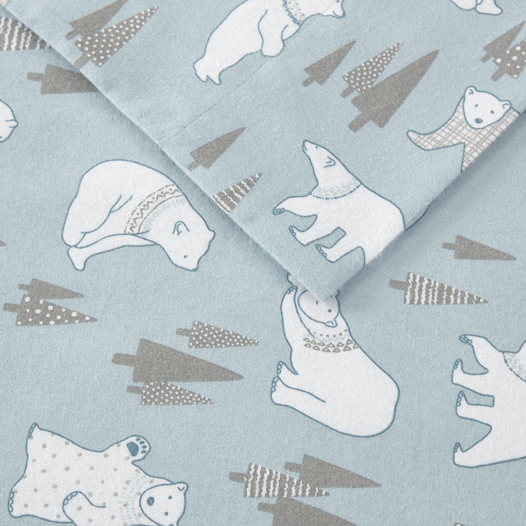 Cozy Cotton Flannel Printed Sheet Set