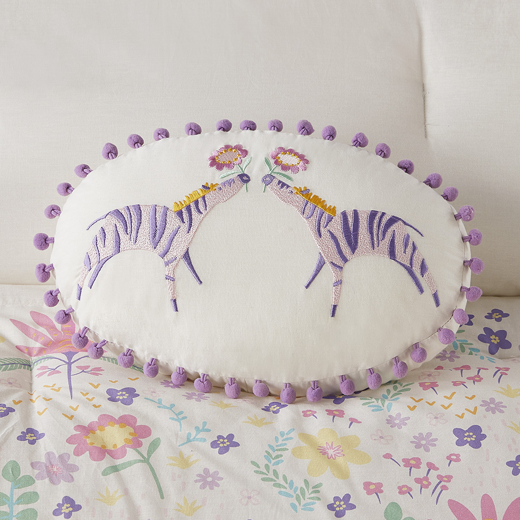 Lulu Floral Reversible Cotton Comforter Set with Throw Pillow