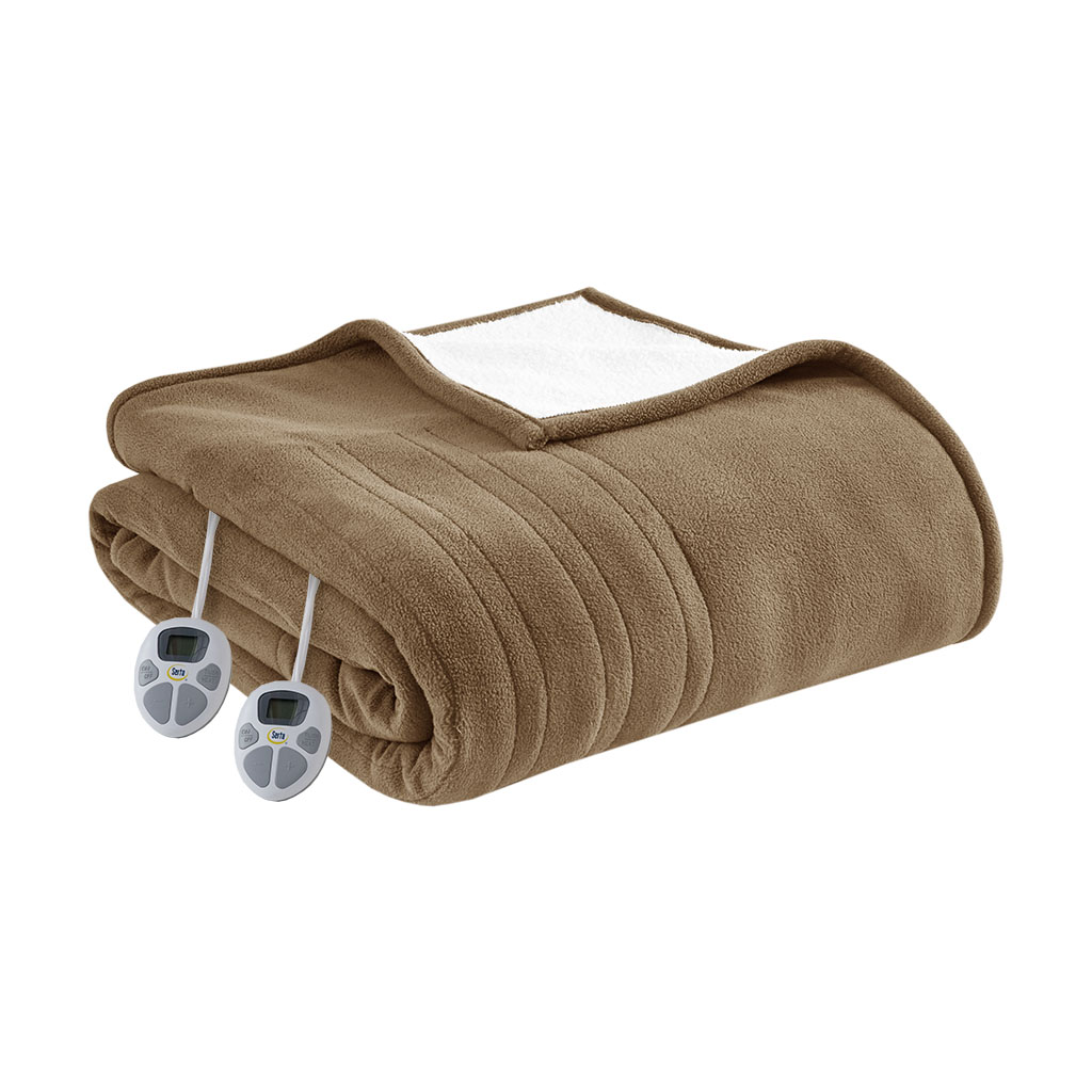 Fleece to Sherpa Heated Blanket