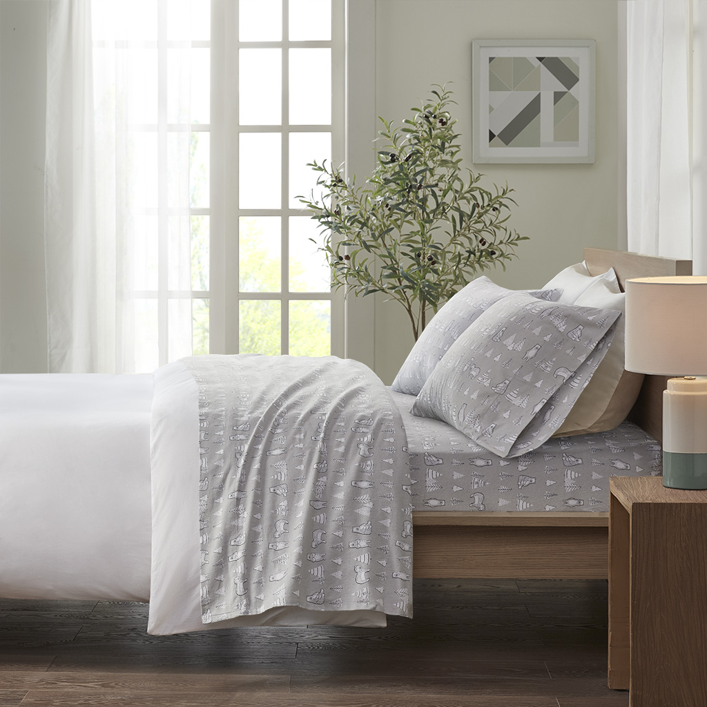 Cozy Cotton Flannel Printed Sheet Set