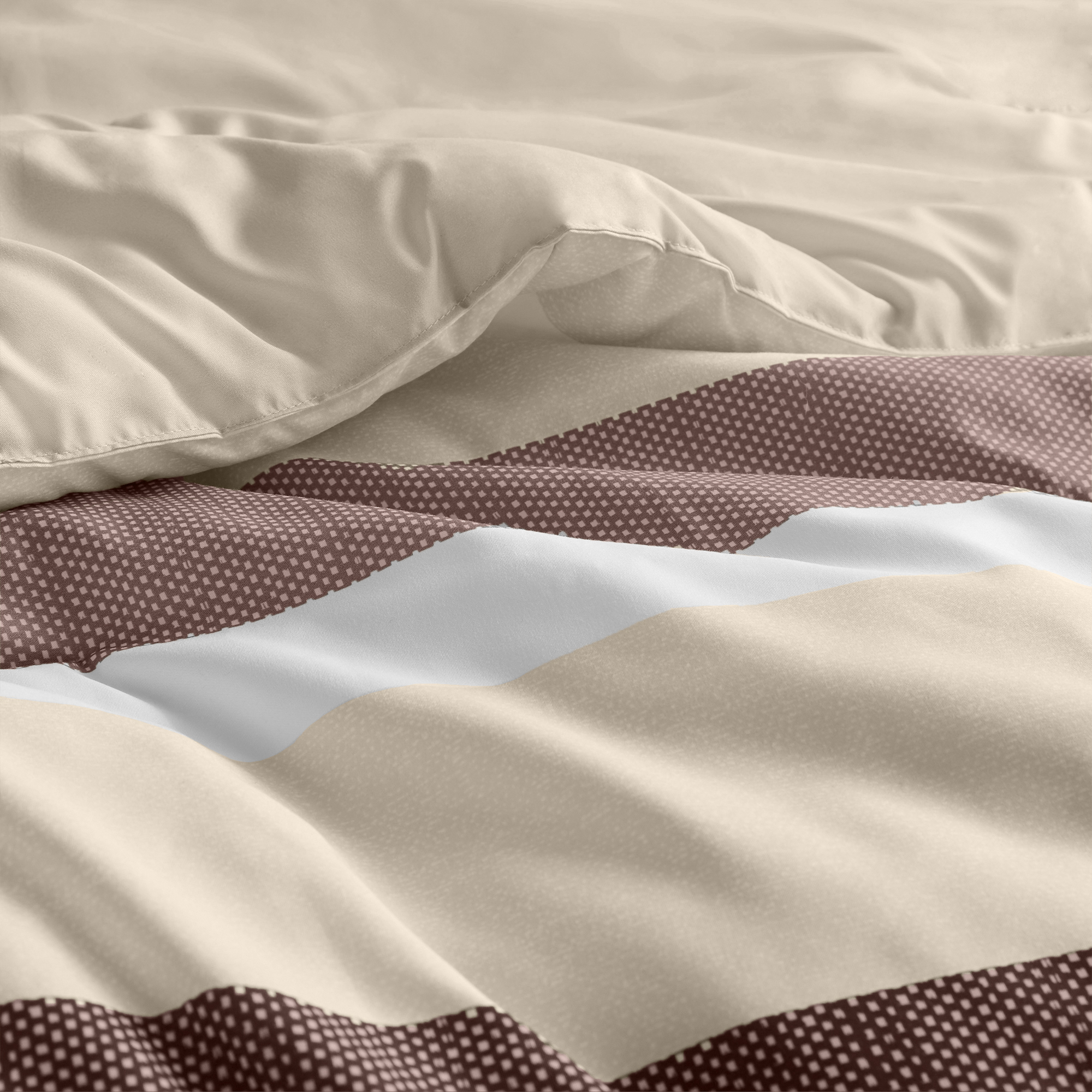 Blais Stripe Textured Print Comforter Set