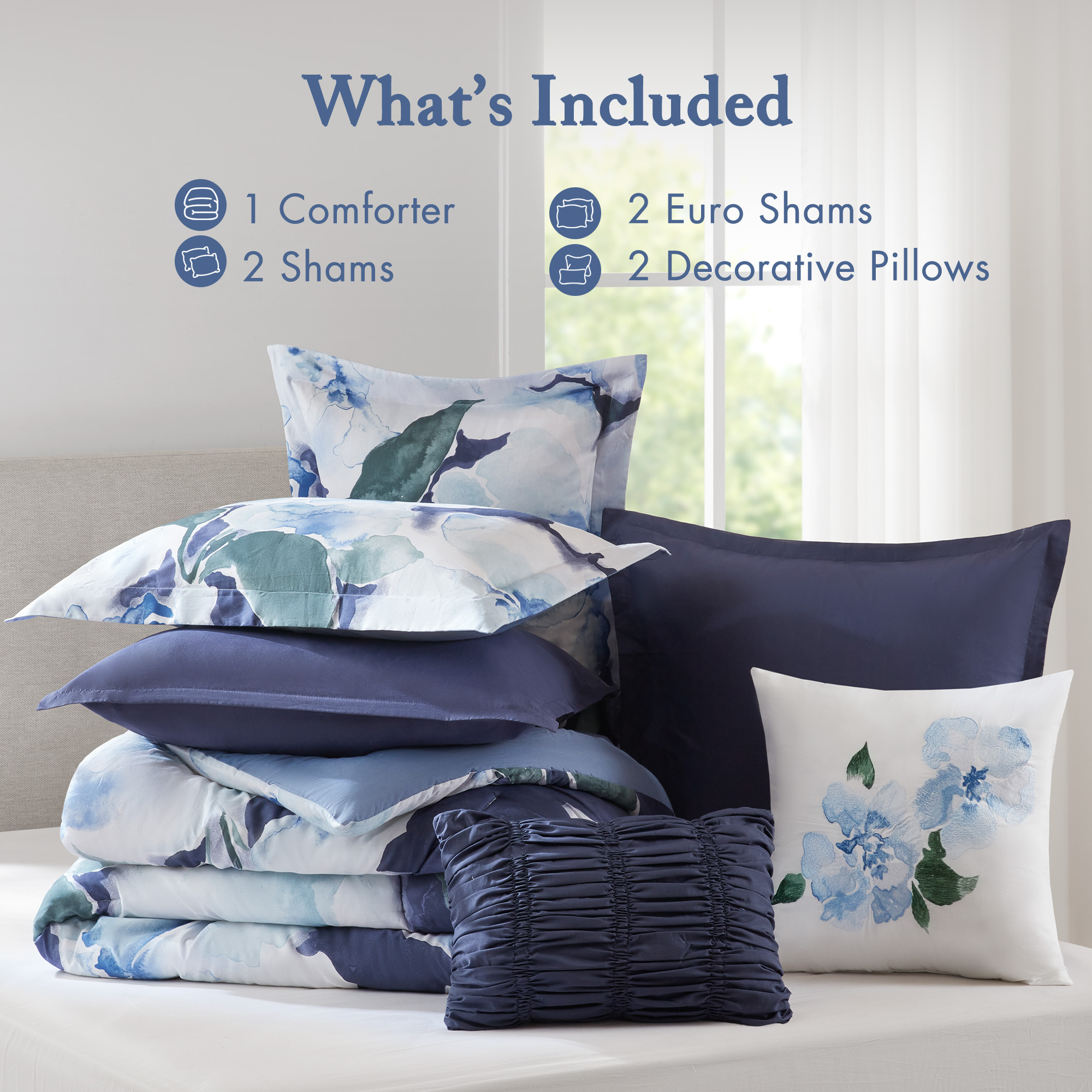 Shanti 7pcs Printed Comforter set