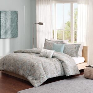 Ronan 5 Piece Cotton Comforter Set from Madison Park Pure in  Blue. Ronan 5 Piece Cotton Comforter Set from Madison Park Pure in  Blue. Ronan 5 Piece Cotton Comforter Set from Madison Park Pure in  Blue. Ronan 5 Piece Cotton Comforter Set from Madison Park Pure in  Blue. Ronan 5 Piece Cotton Comforter Set from Madison Park Pure in  Blue.