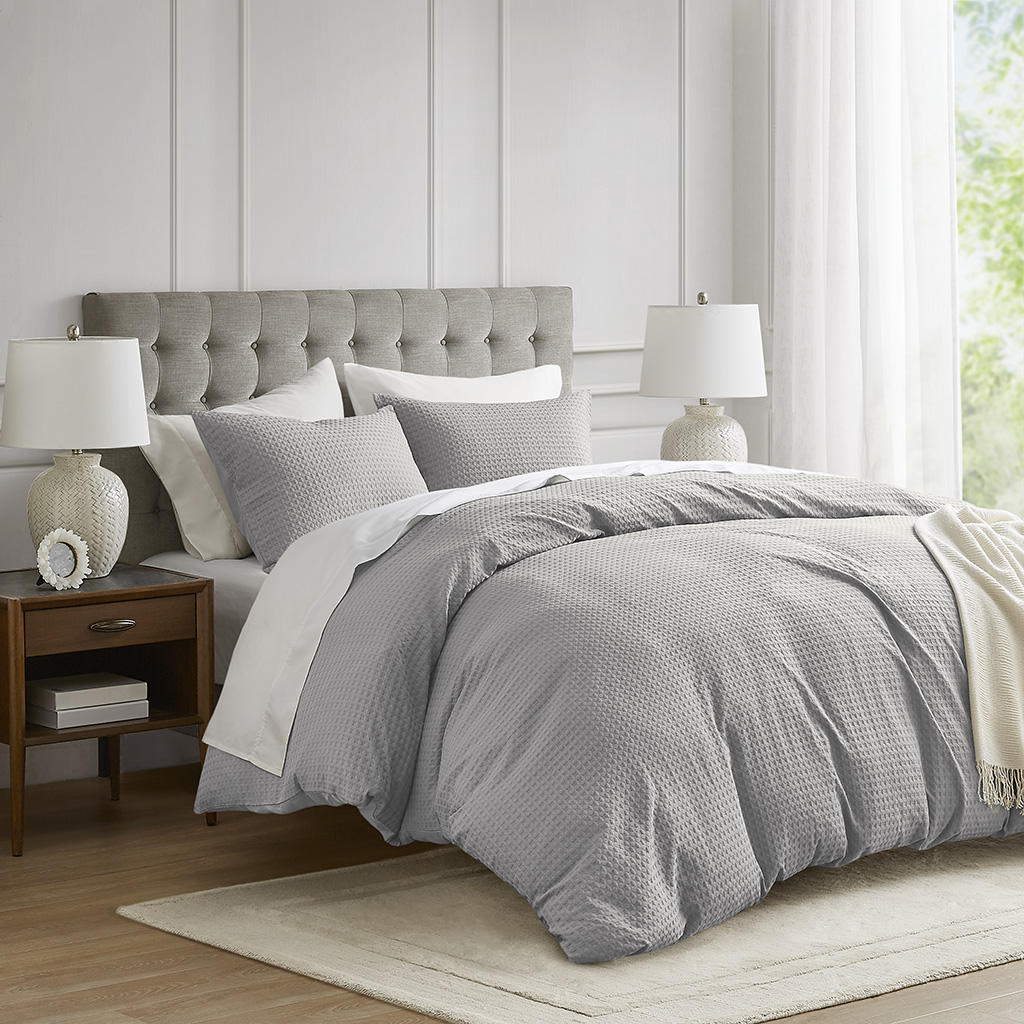 Mina Weave Textured Duvet Cover Set